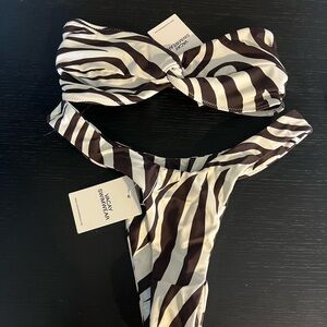Brown Zebra Print Bikini